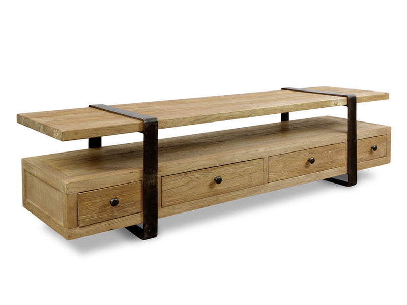 180cm Reclaimed Lowline TV Entertainment Unit