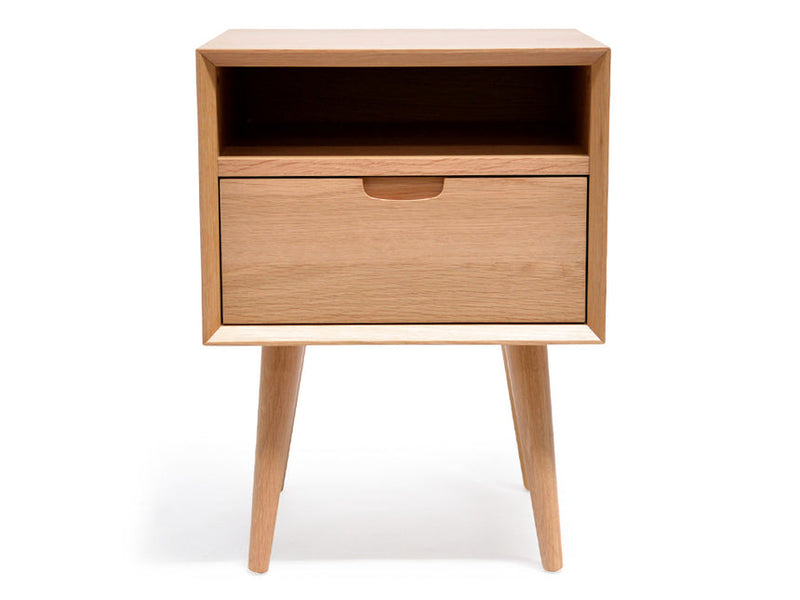 SQ Wooden Bedside Table - Walnut