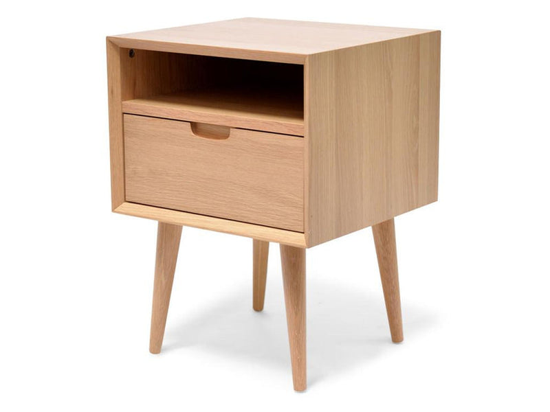 SQ Wooden Bedside Table - Walnut