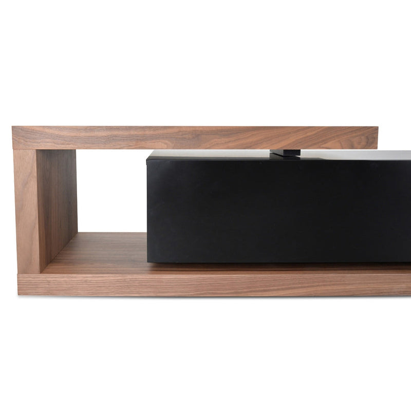 2.4m-3.07m TV Entertainment Unit - Walnut - White