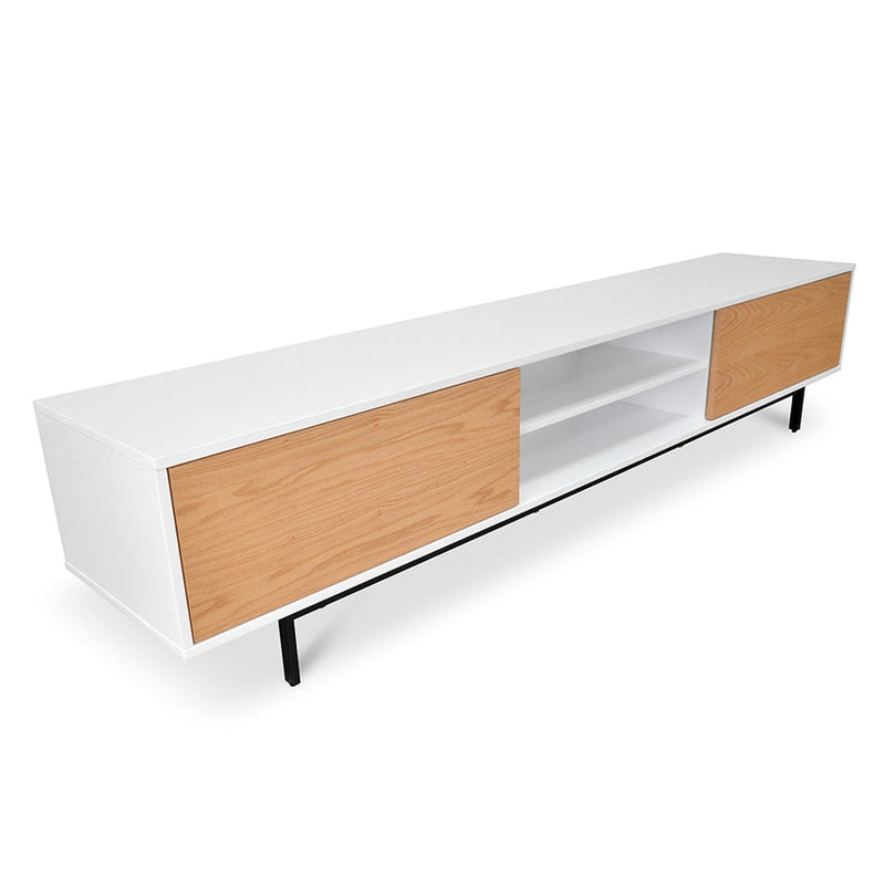 2.3m TV Entertainment Unit - Lowline - Natural