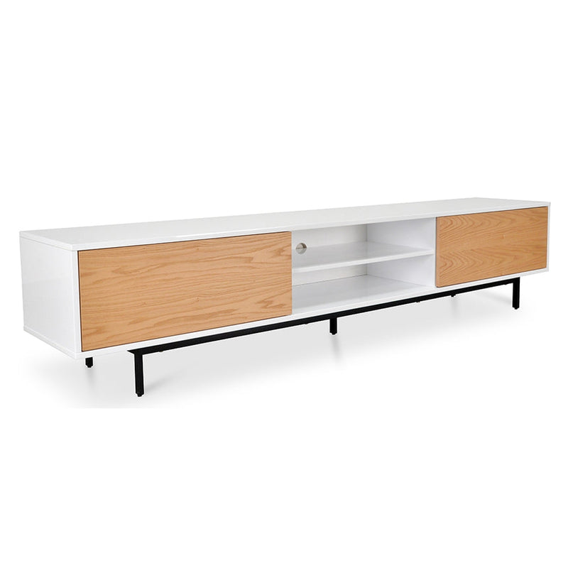 2.3m TV Entertainment Unit - Lowline - Natural