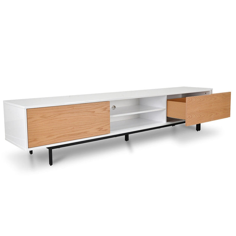 2.3m TV Entertainment Unit - Lowline - Natural