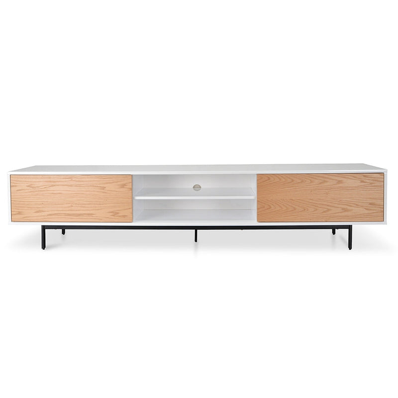 2.3m TV Entertainment Unit - Lowline - Natural