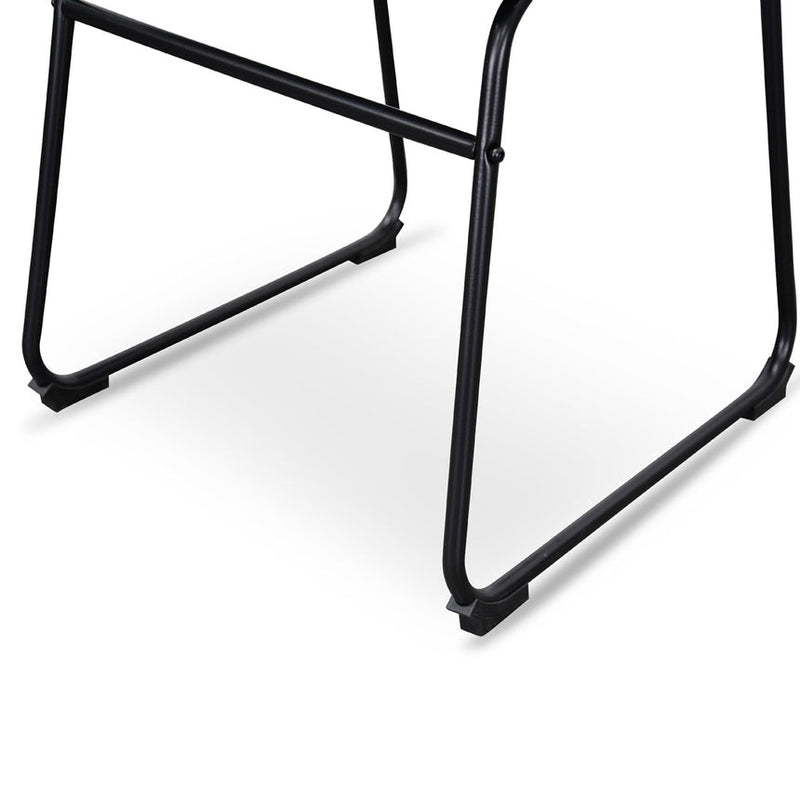 Industrial Dining Chair - Black PU (Set of 2)