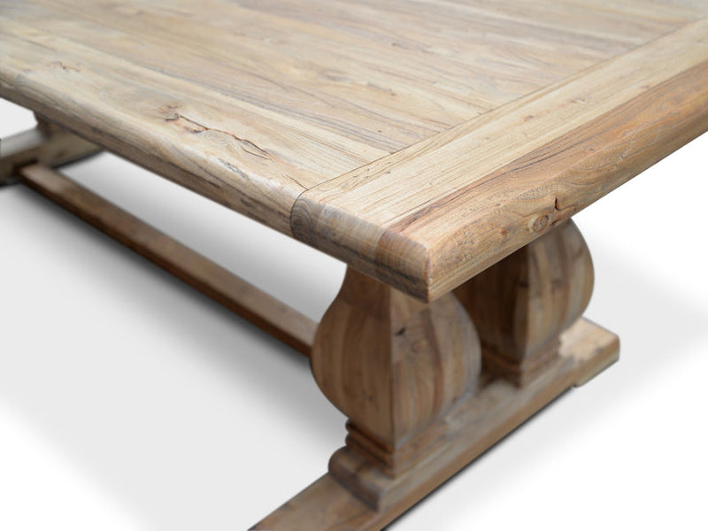 Wood Dining Table 3m - Rustic Natural