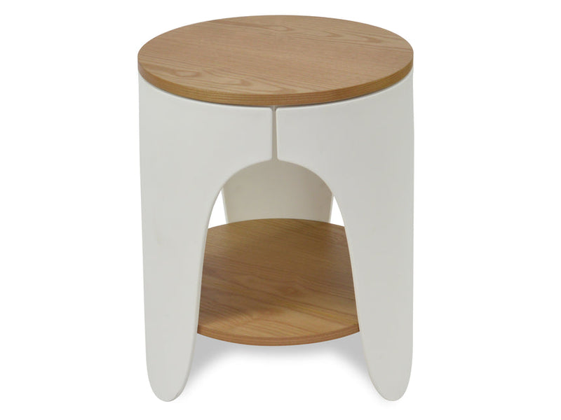 Side Table - Natural - Black