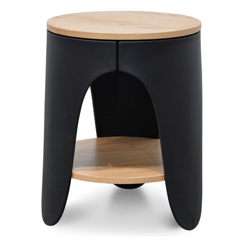 Round Side Table - Full Black