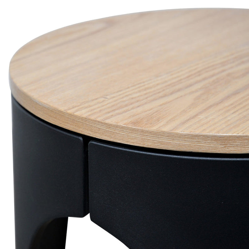 Round Side Table - Full Black