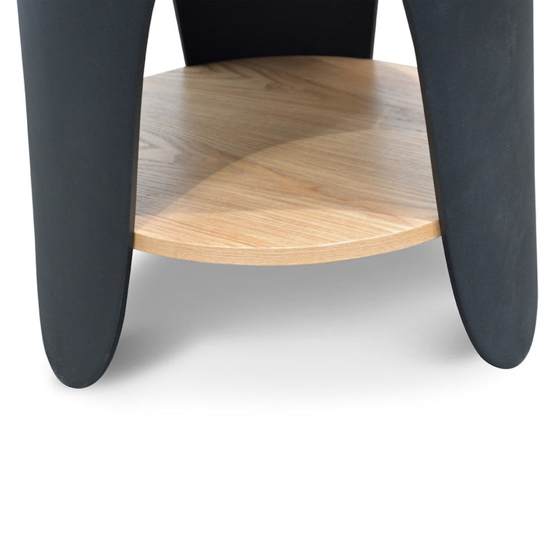 Side Table - Natural - Black