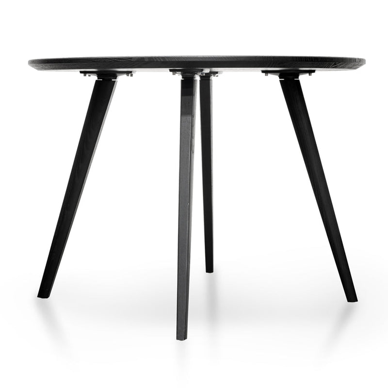 1.2m Veneer Wooden Dining Table - Full Black