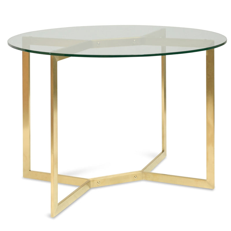 1.2m Glass Console Table - Gold Base