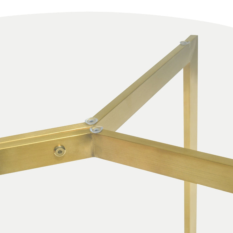 1.2m Glass Console Table - Gold Base