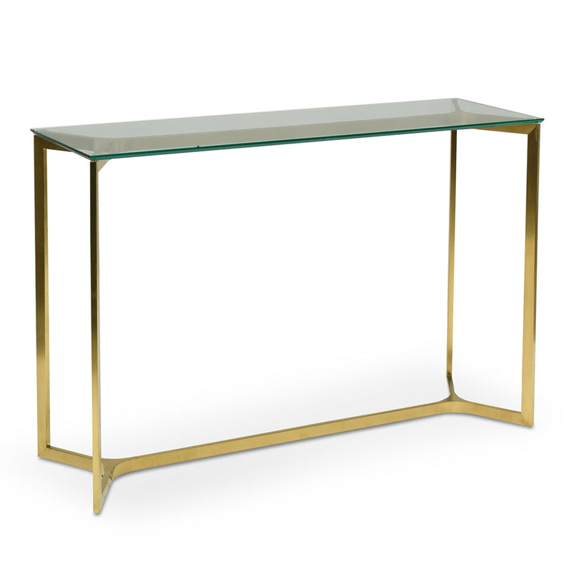 1.2m Round Glass Dining Table - Gold Base