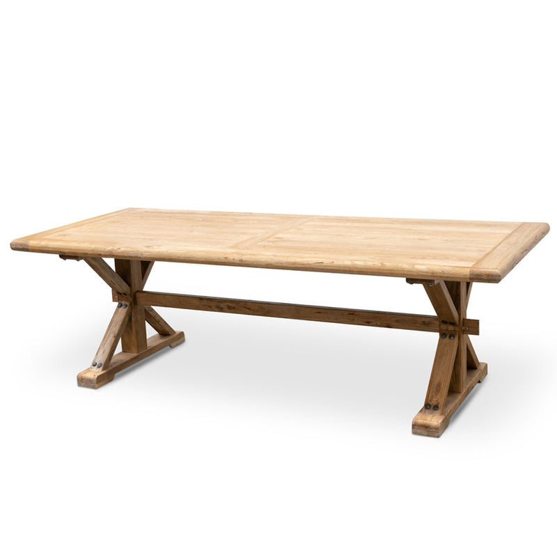 Wood Dining Table 3m - Rustic Natural