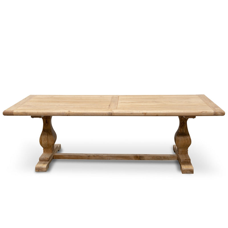 198cm Dining Table - Rustic White Washed