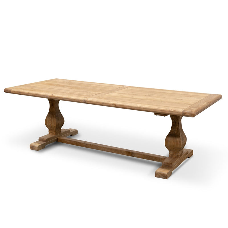 198cm Dining Table - Rustic White Washed