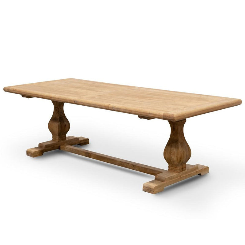 198cm Dining Table - Rustic White Washed