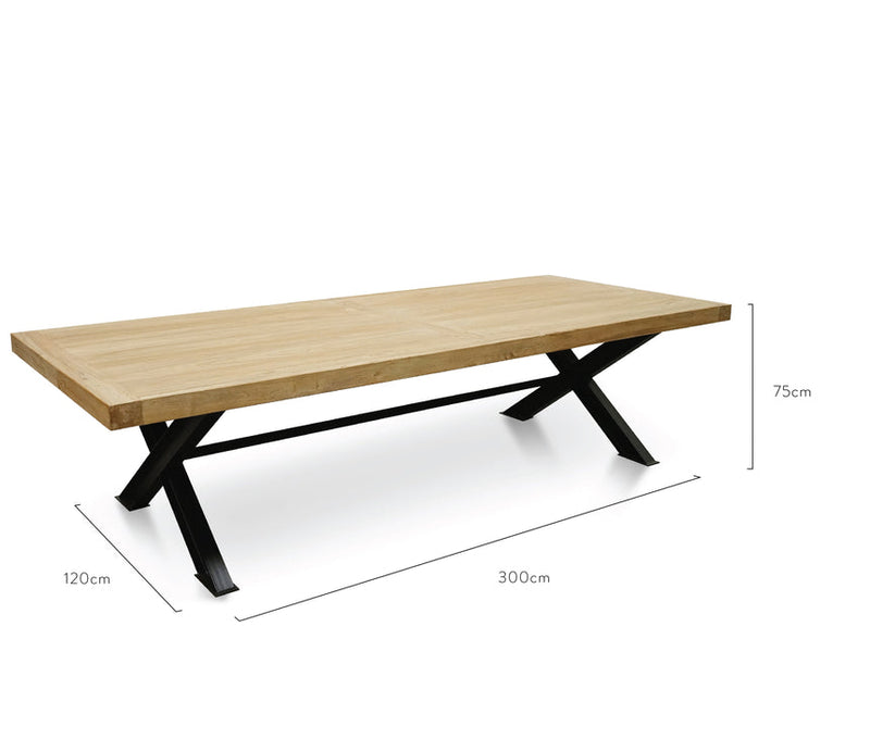 3m Reclaimed Dining Table - Natural