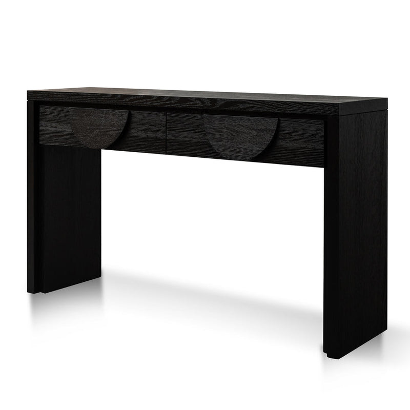 1.4m Console Table - Textured Espresso Black