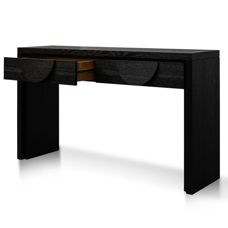 1.4m Console Table - Textured Espresso Black