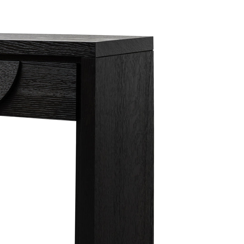 1.4m Console Table - Textured Espresso Black