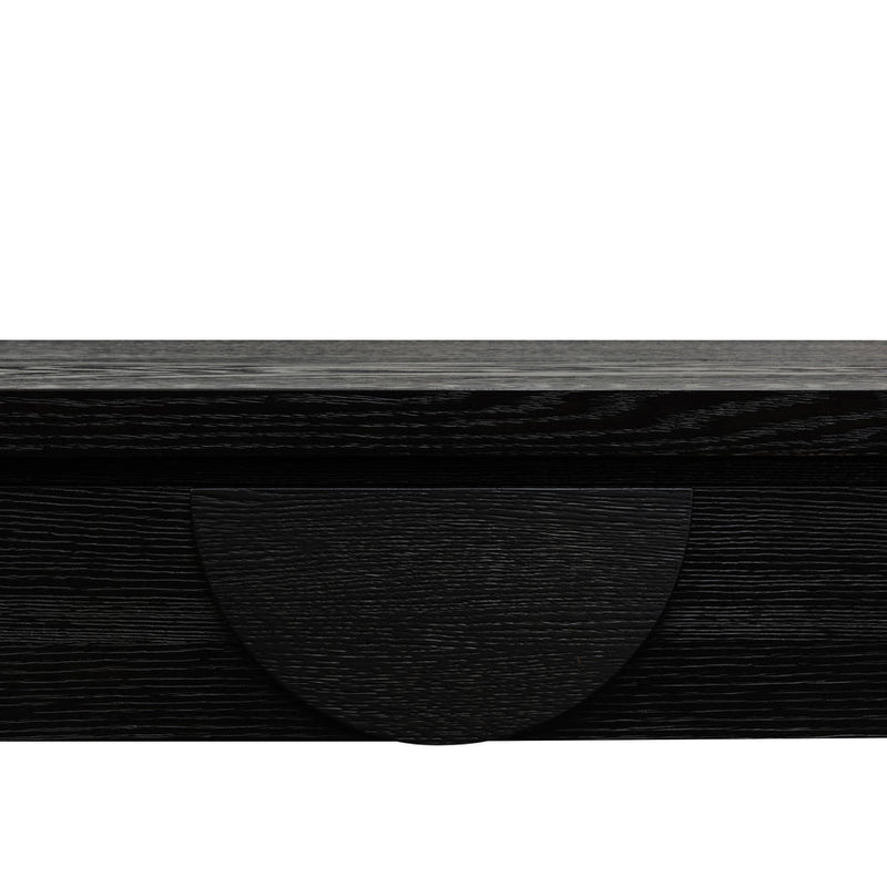 1.4m Console Table - Textured Espresso Black