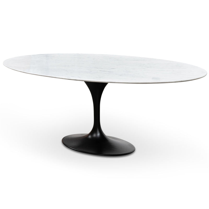 Marble Dining Table 120cm - Aluminium