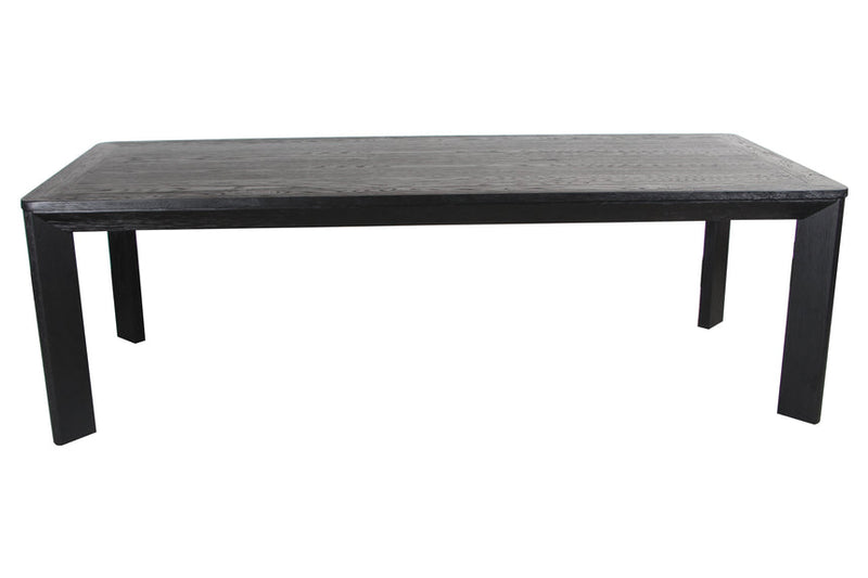 3m Wooden Dining Table - Full Black