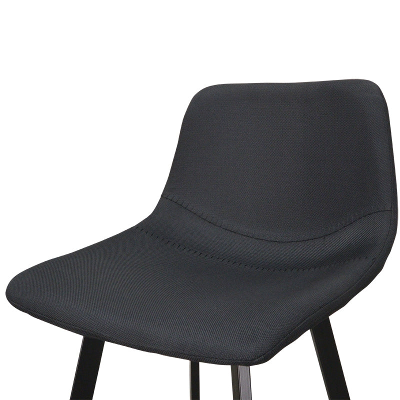 80cm Bar Stool in Black Fabric (Set of 2)