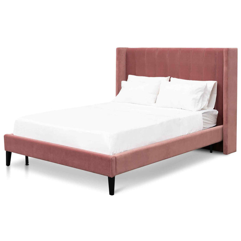 Queen Bed Frame - Black Velvet