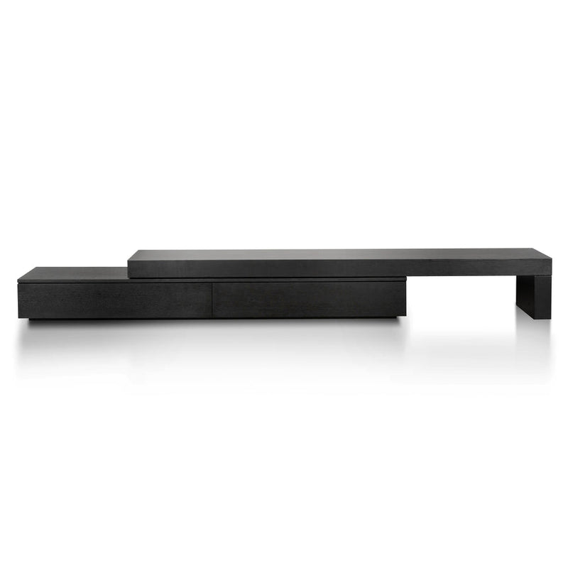 Extendable Entertainment TV Unit - Black Oak