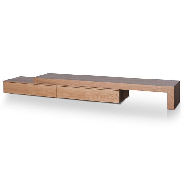 Extendable TV Entertainment Unit - Natural Oak