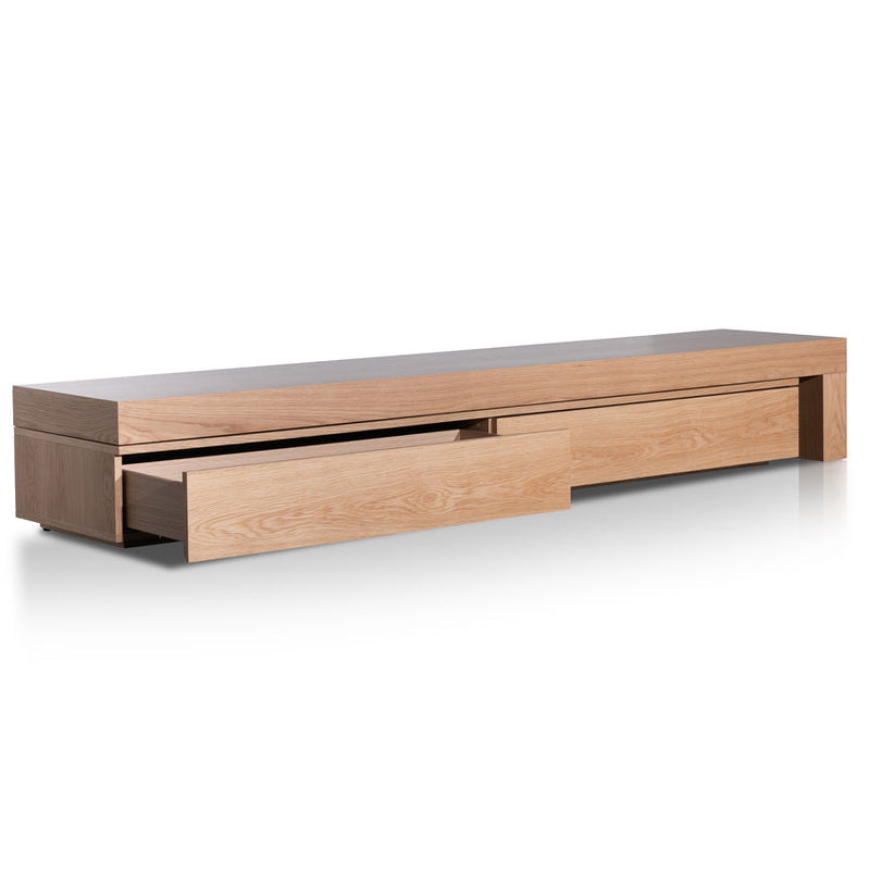 Extendable TV Entertainment Unit - Natural Oak