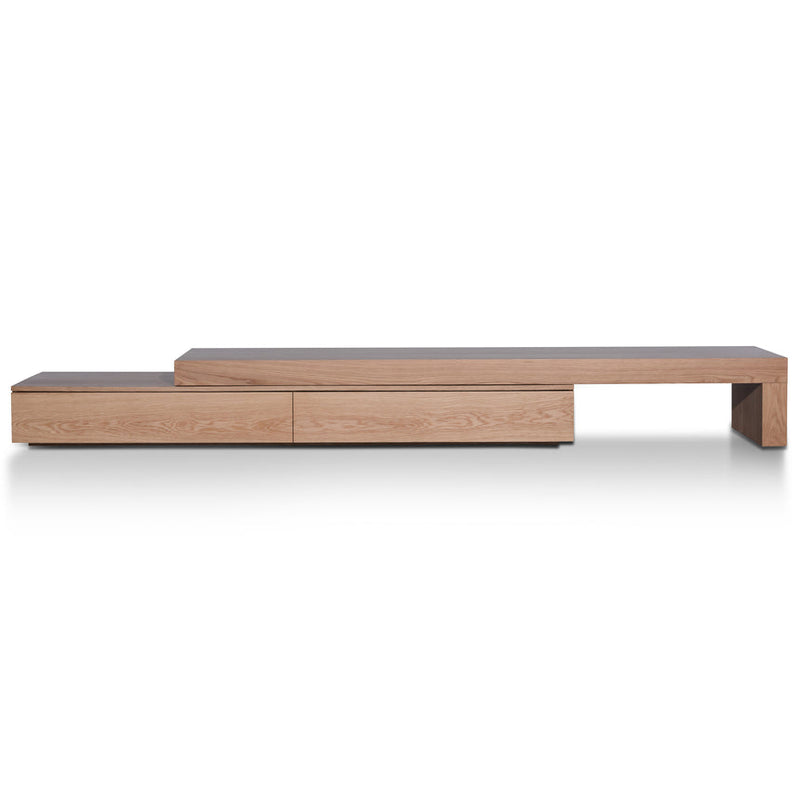 Extendable TV Entertainment Unit - Natural Oak