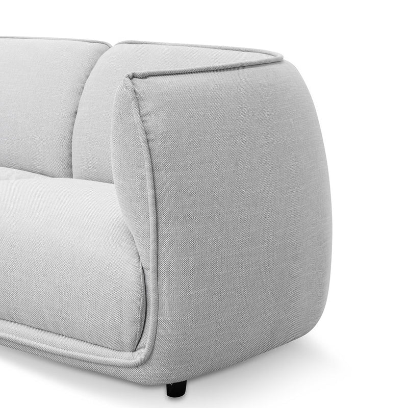 2 Seater Fabric Sofa - Light Texture Grey