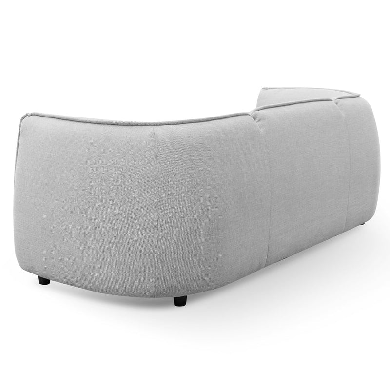 3 Seater Fabric Sofa- Light Texture Grey