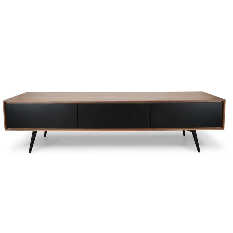 TV Unit With Black Matte Drawers - Black