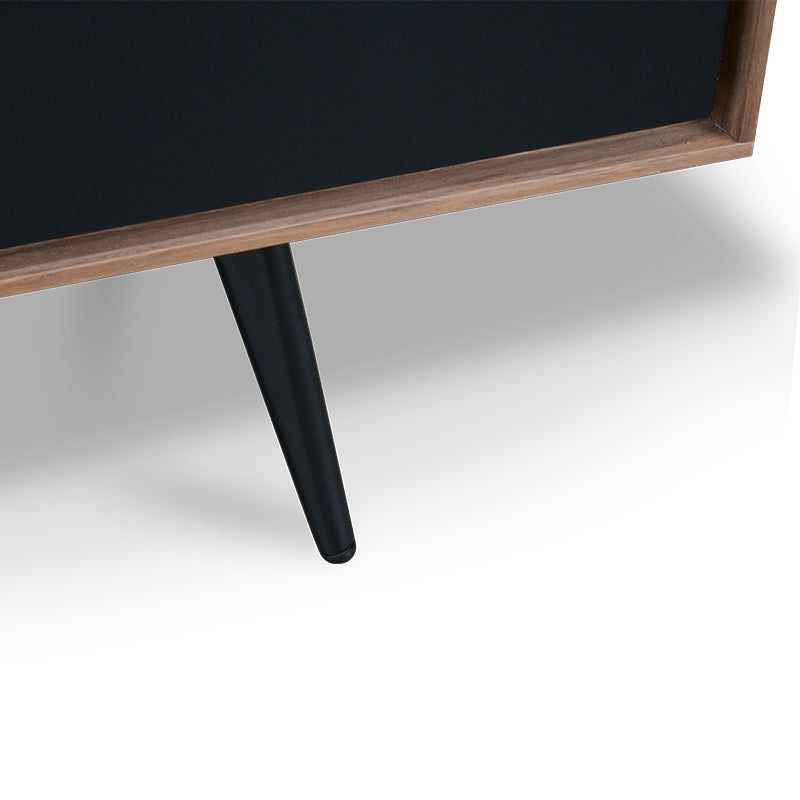 TV Unit With Black Matte Drawers - Black