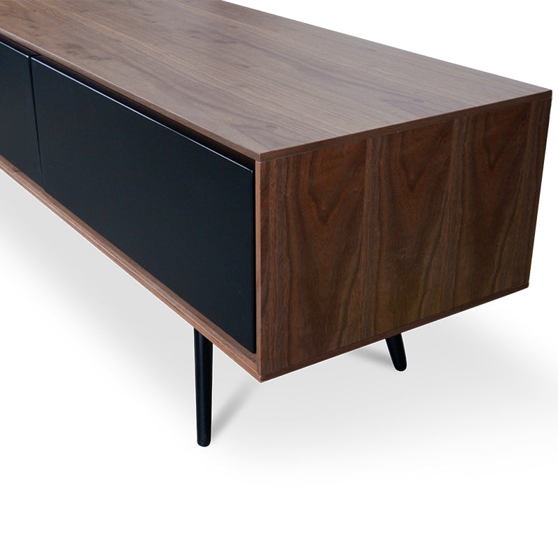 TV Unit With Black Matte Drawers - Black