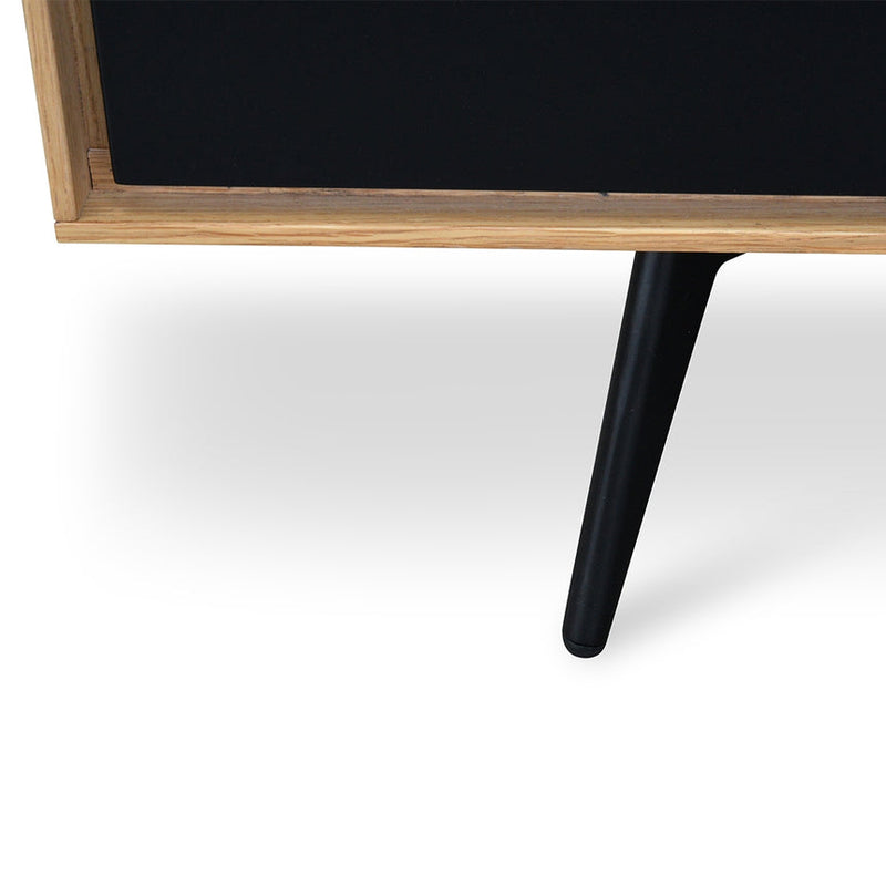 TV Unit With Black Matte Drawers - Black