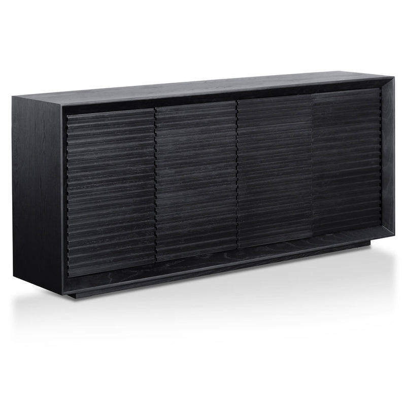 1.8m Wooden Sideboard - Black Oak