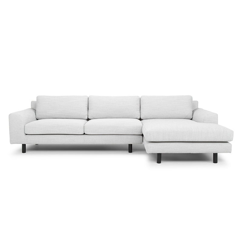 CLC2869-FA 3 Seater Left Chaise Sofa - Graphite Grey with Black Legs