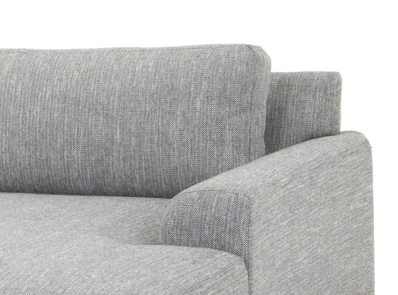 CLC2869-FA 3 Seater Left Chaise Sofa - Graphite Grey with Black Legs