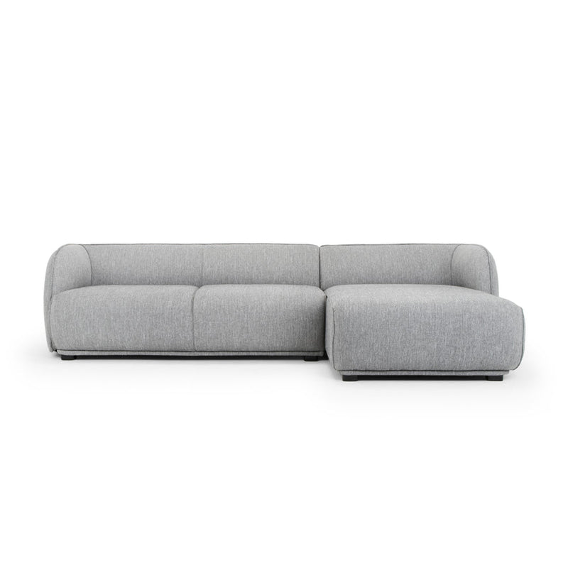 CLC724 3 SEATER RIGHT CHAISE SOFA - LIGHT TEXTURE GREY