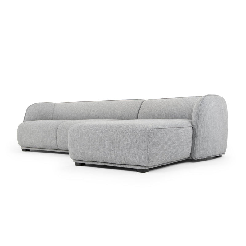 CLC724 3 SEATER RIGHT CHAISE SOFA - LIGHT TEXTURE GREY