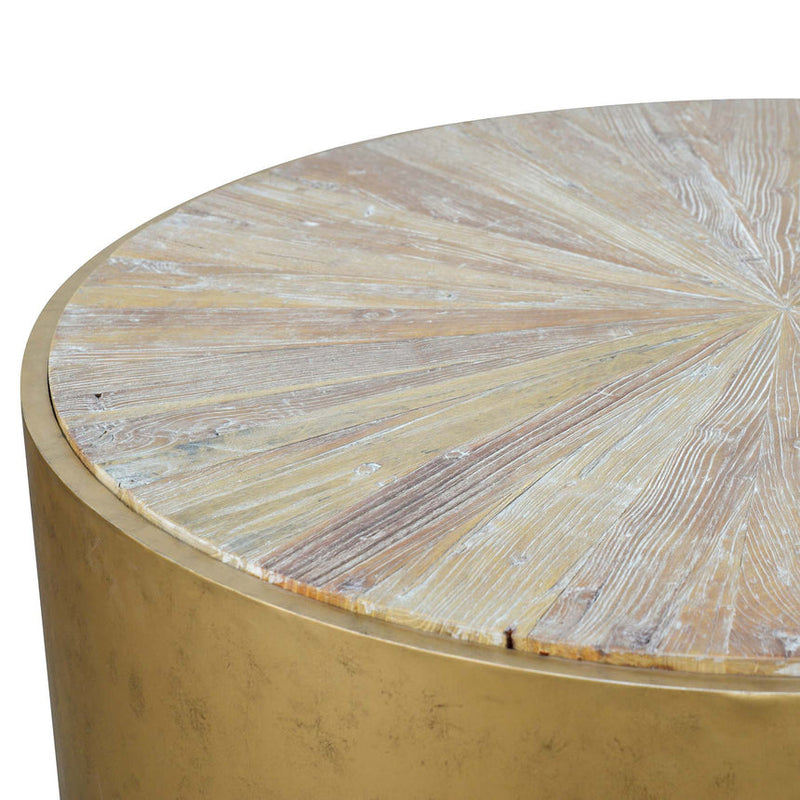 1m Round Elm Coffee Table