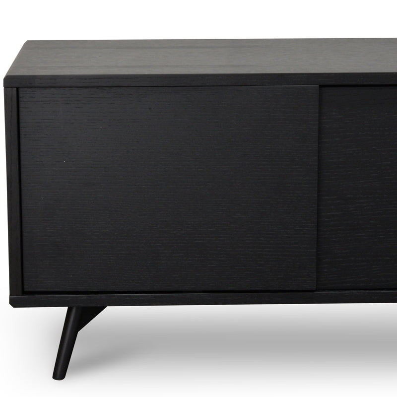 2.4m Entertainment TV Unit - Black Oak