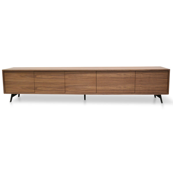 2.4m TV Entertainment  Unit - Walnut