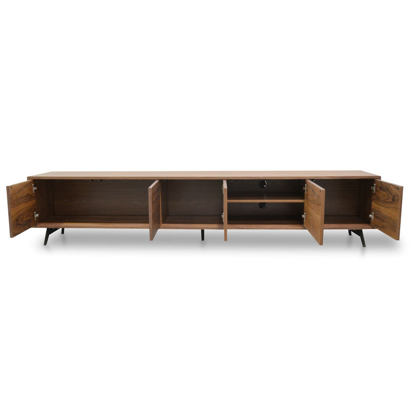 2.4m TV Entertainment  Unit - Walnut